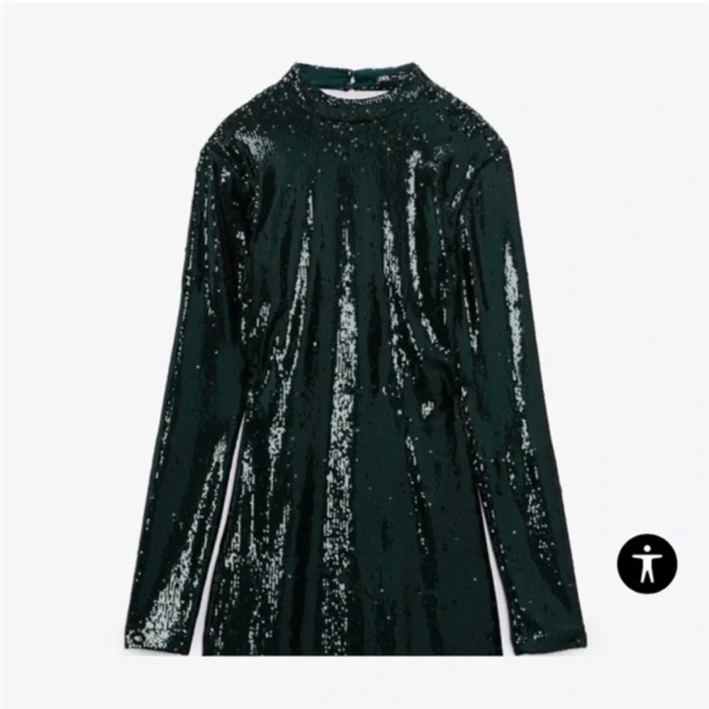 ZARA SEQUIN OPEN BACK MINI DRESS - Picture 7 of 9